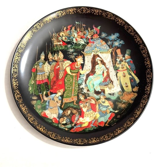 Vintage Russian Legends 1989 Plate Titled "The Golden Cockerel" by Tianex - Picture 1 of 9